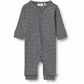 Picnic Cozy Wheat Navy Stripe Nikola Nightsuit