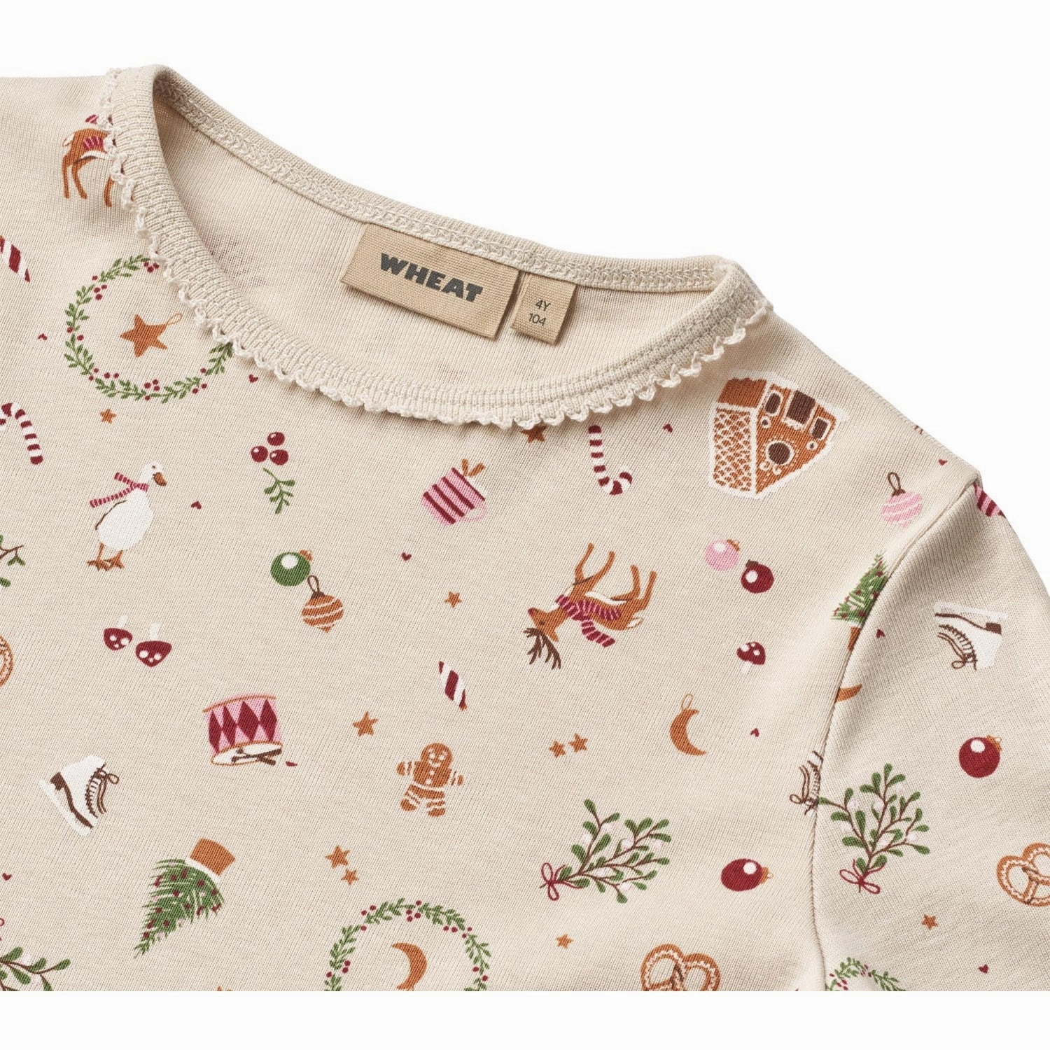 Comfy Texture Adjustable drawstring Wheat Offwhite Holiday Nightwear Picoting Mila