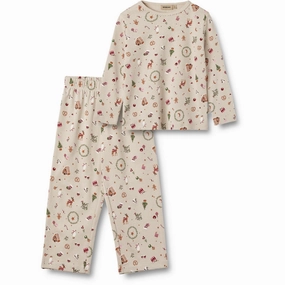 Wheat Offwhite Holiday Nightwear Picoting Mila Soft Relax Temperature Regulating Material