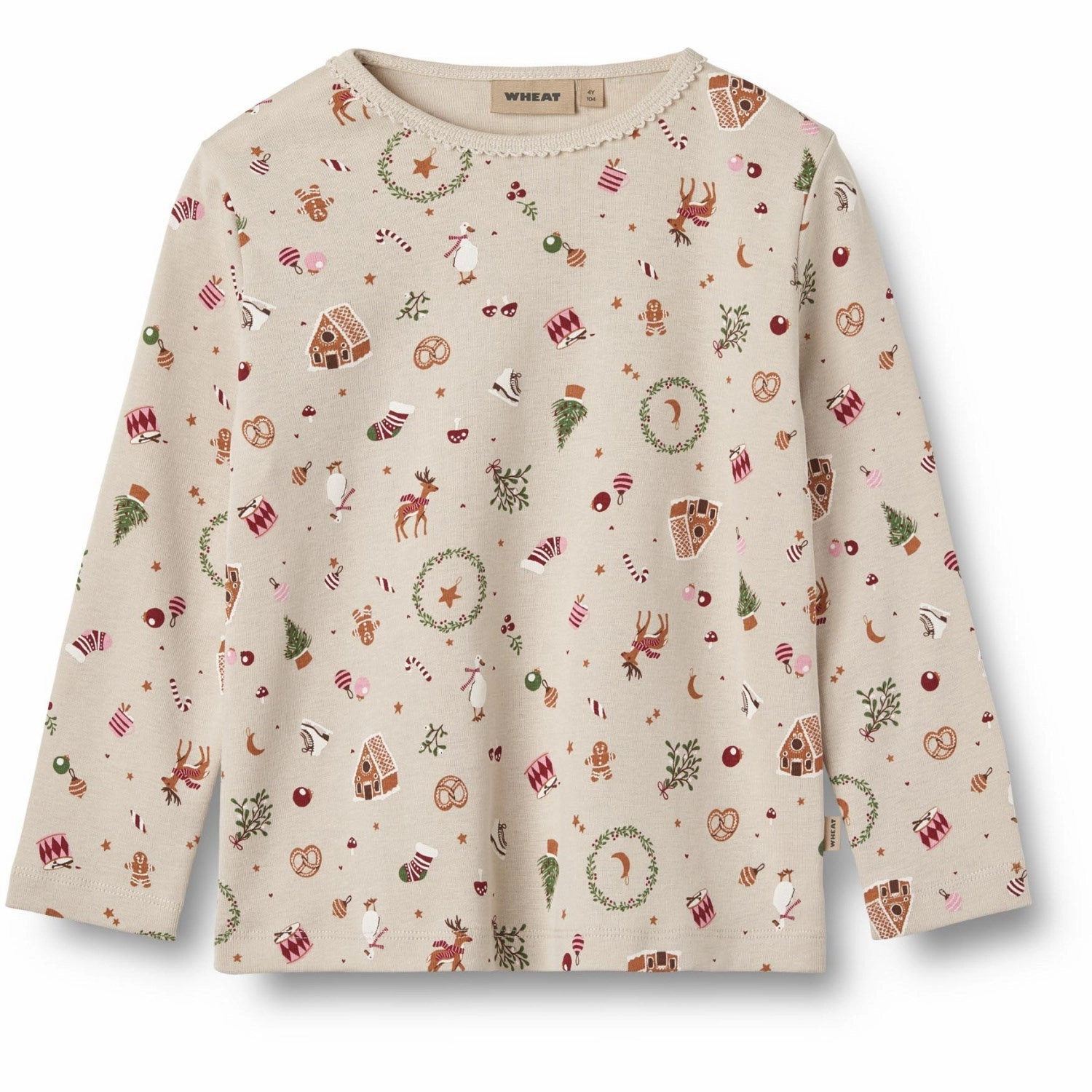 Inside Day Look Classic Fit Wheat Offwhite Holiday Nightwear Picoting Mila