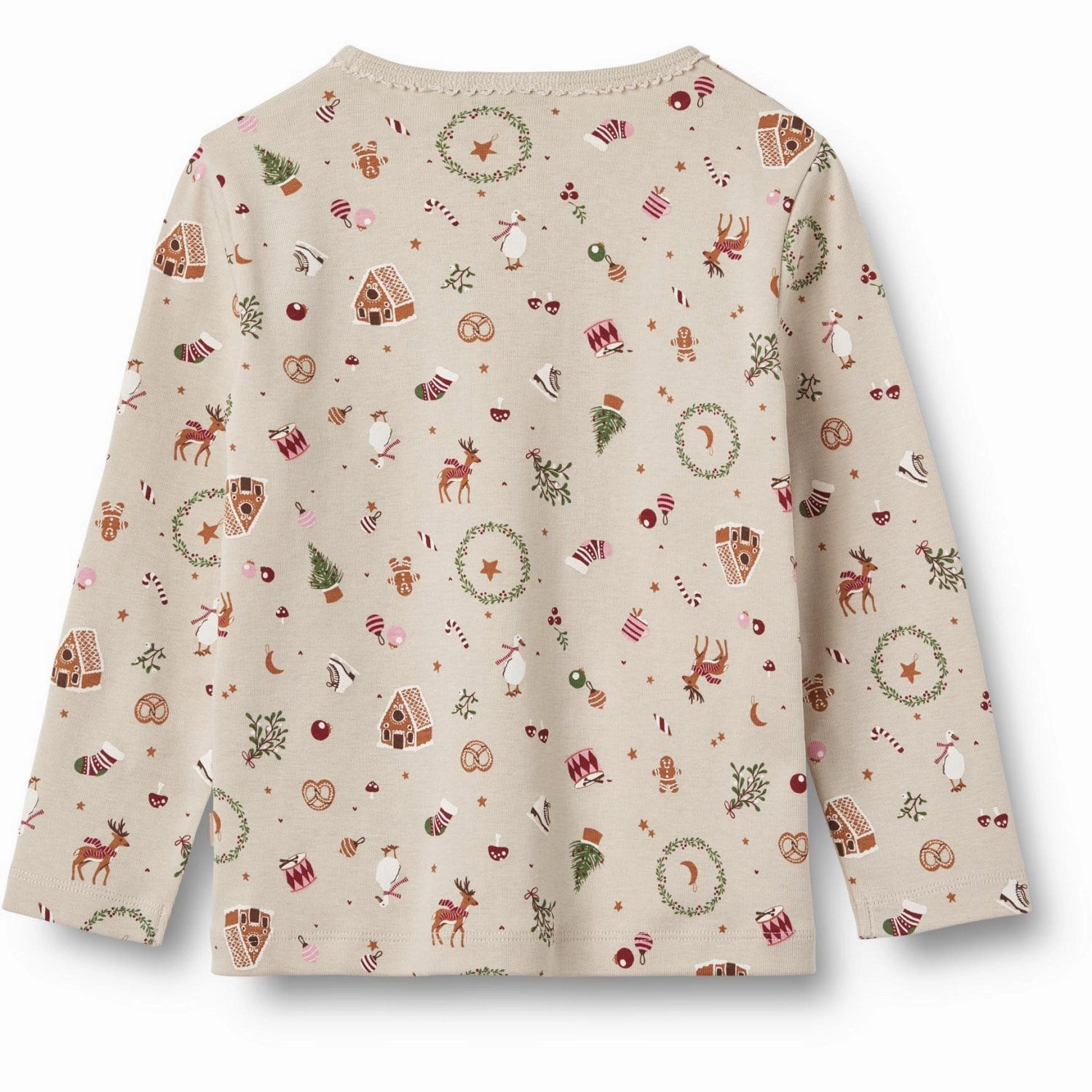 Soft Feel Wheat Offwhite Holiday Nightwear Picoting Mila