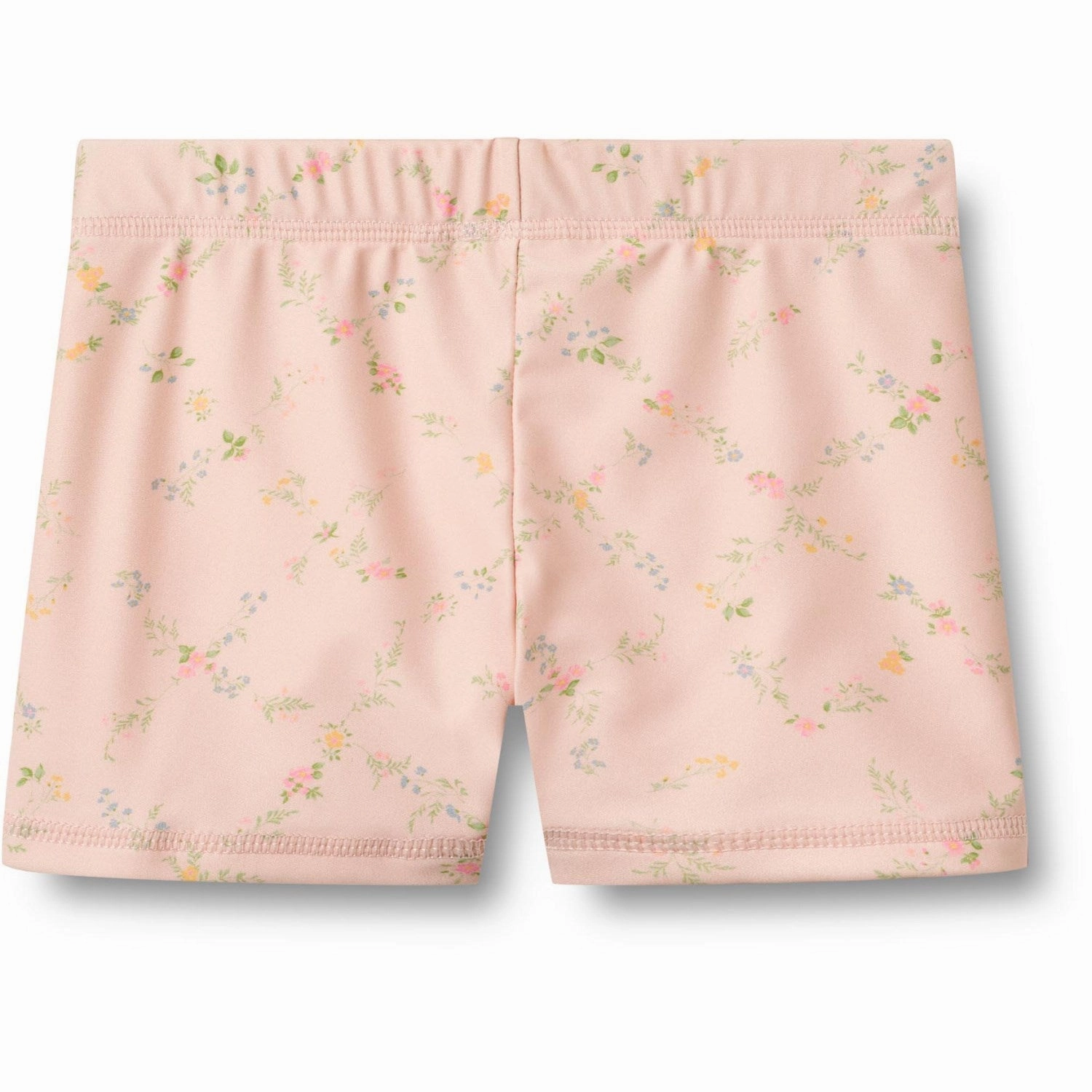 Must-have Wheat Powder Checked Flowers Swim Shorts Niki