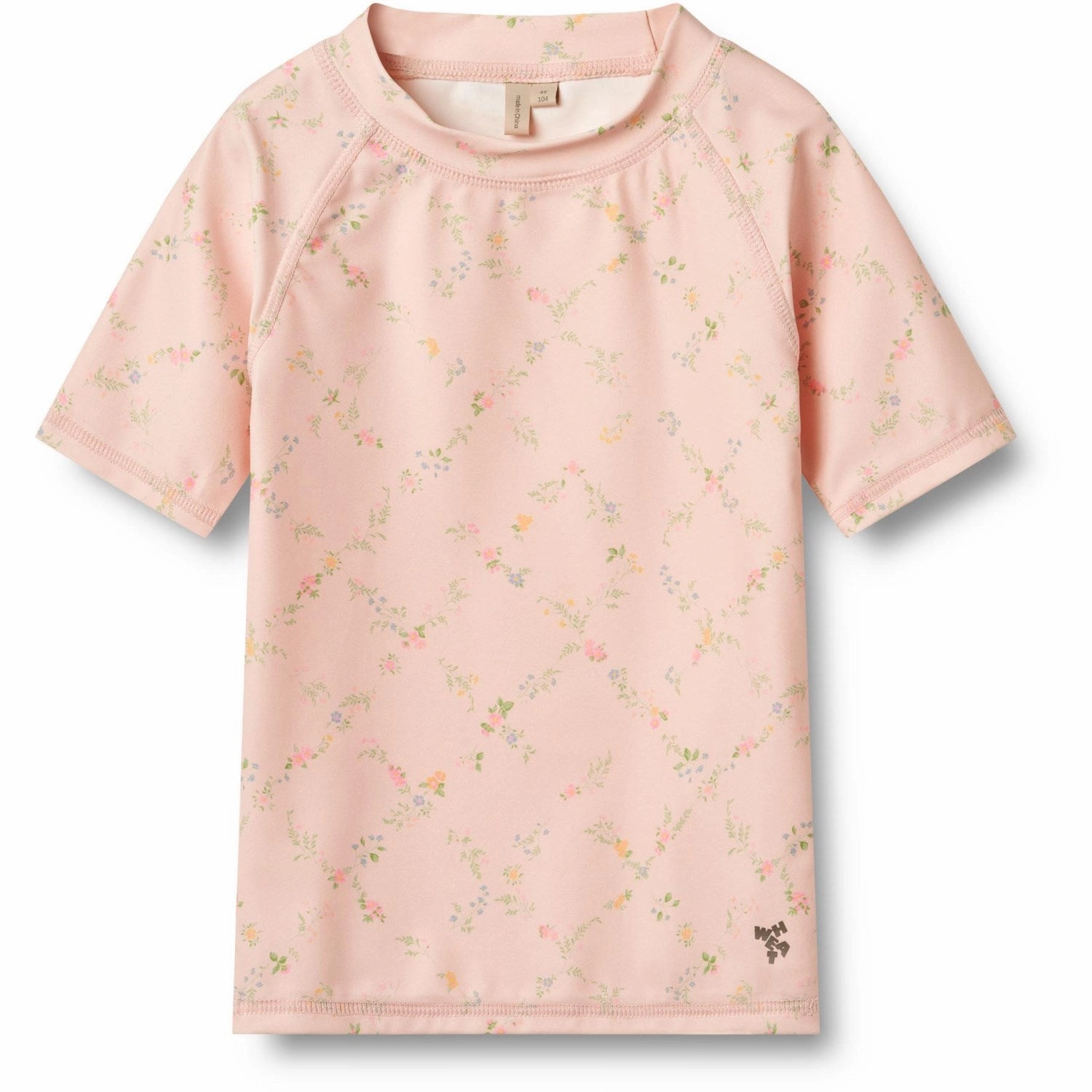 wrinkle free Adventure Ready Wheat Powder Checked Flowers Swim T-Shirt S/S Jackie