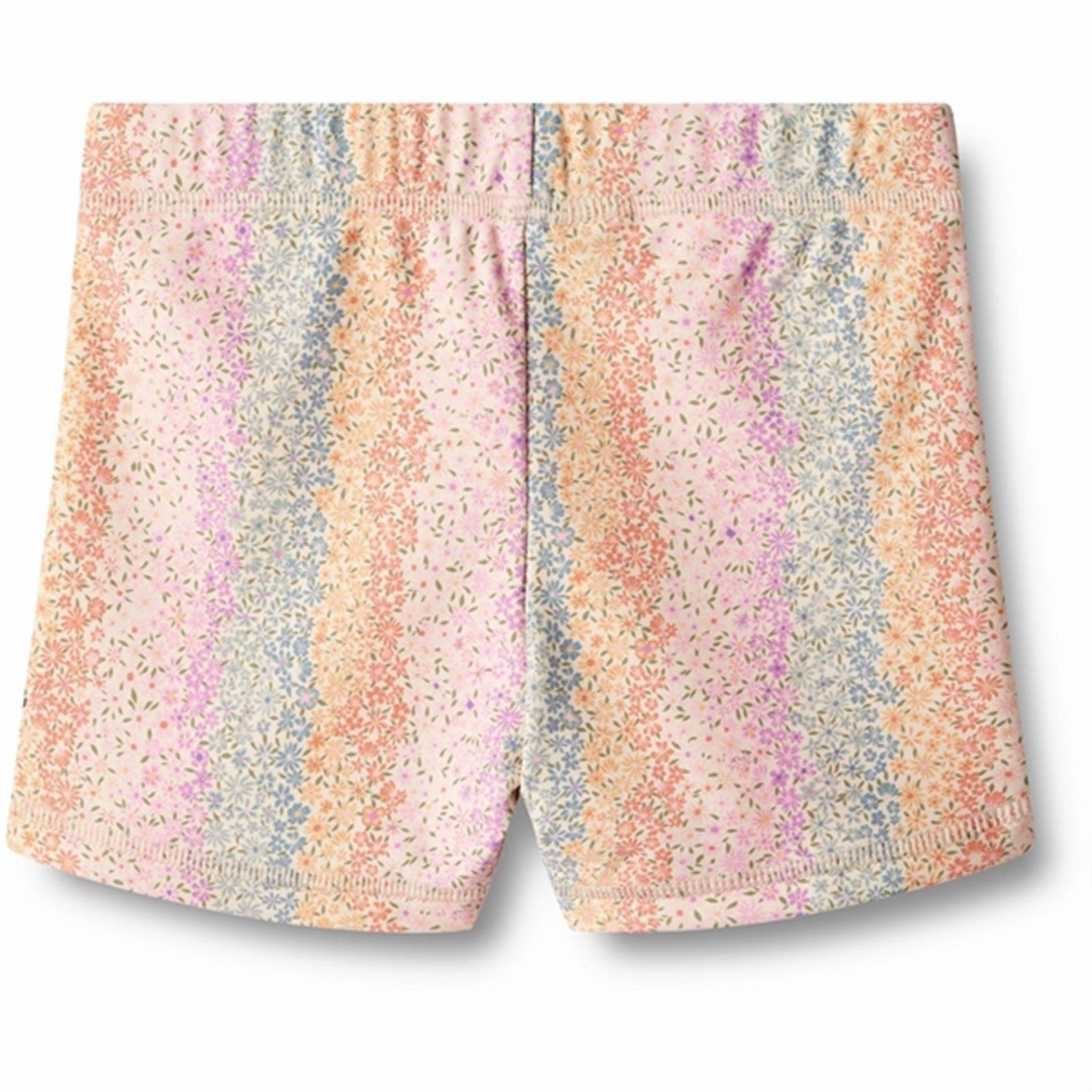 Contoured Fit Engineering Relaxing Attire Wheat Rainbow Flowers Swim Shorts Niki