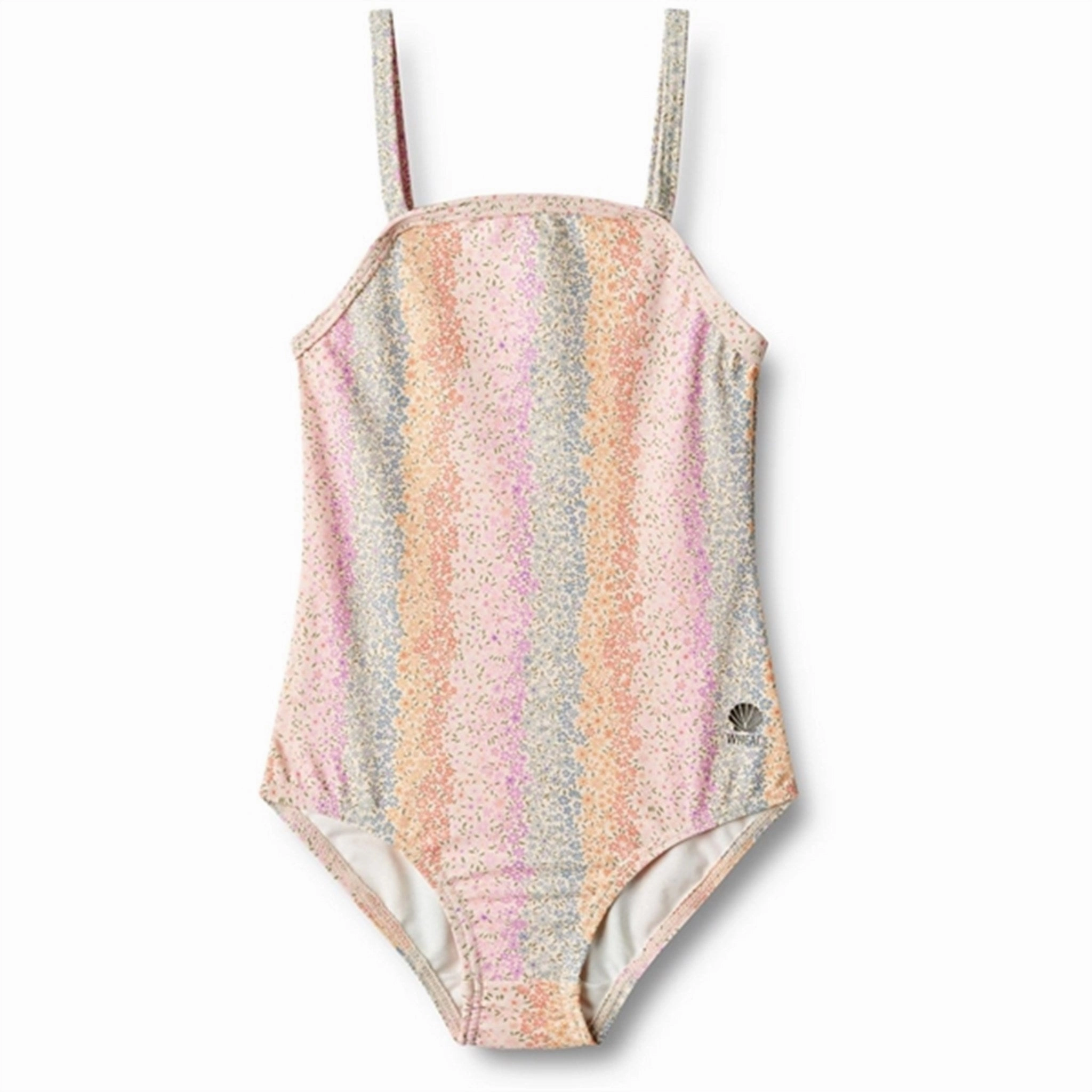 Poolside Lounge Wheat Rainbow Flowers Swimsuit Manon