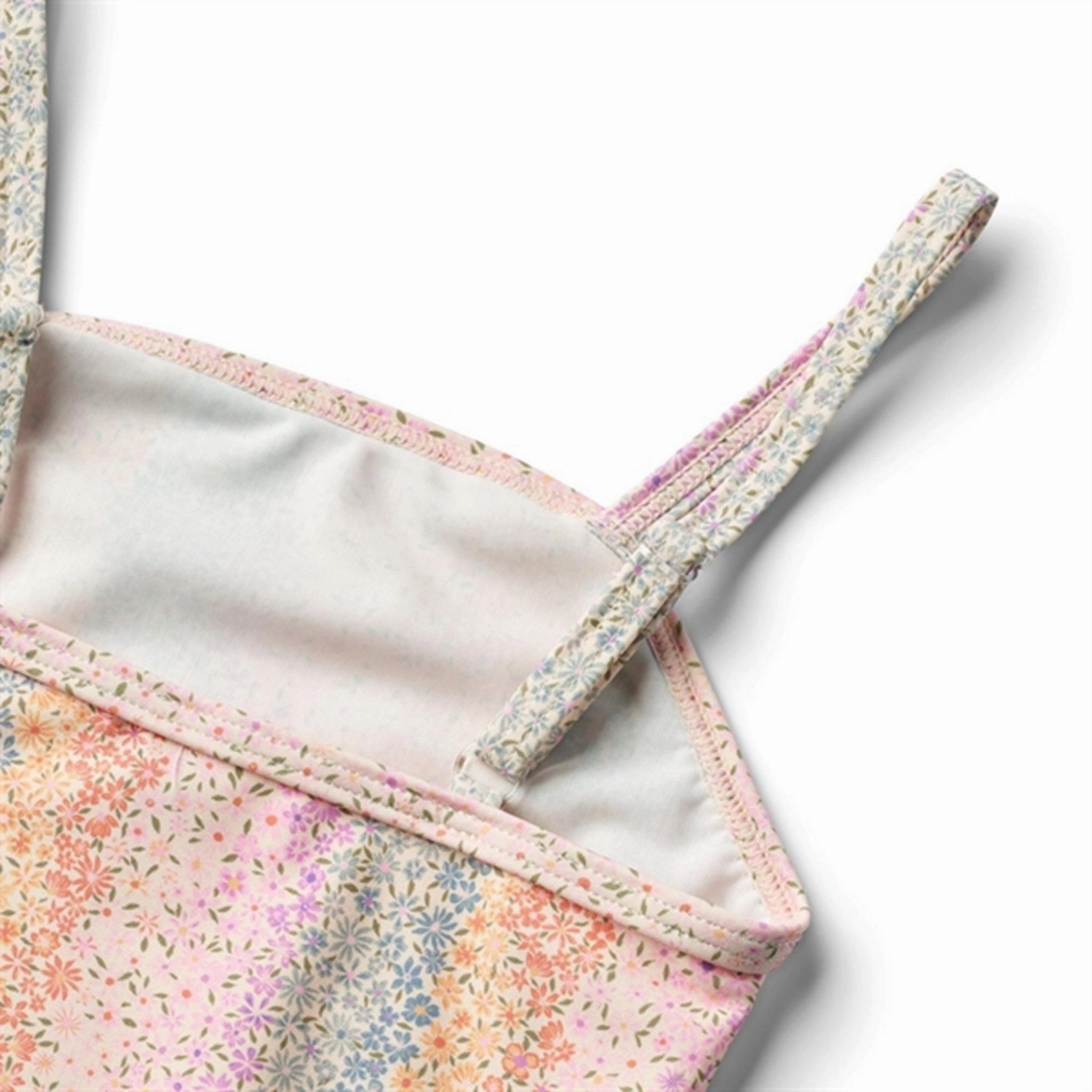 Low Profile Hardware Anti Slip Waistband Wheat Rainbow Flowers Swimsuit Manon