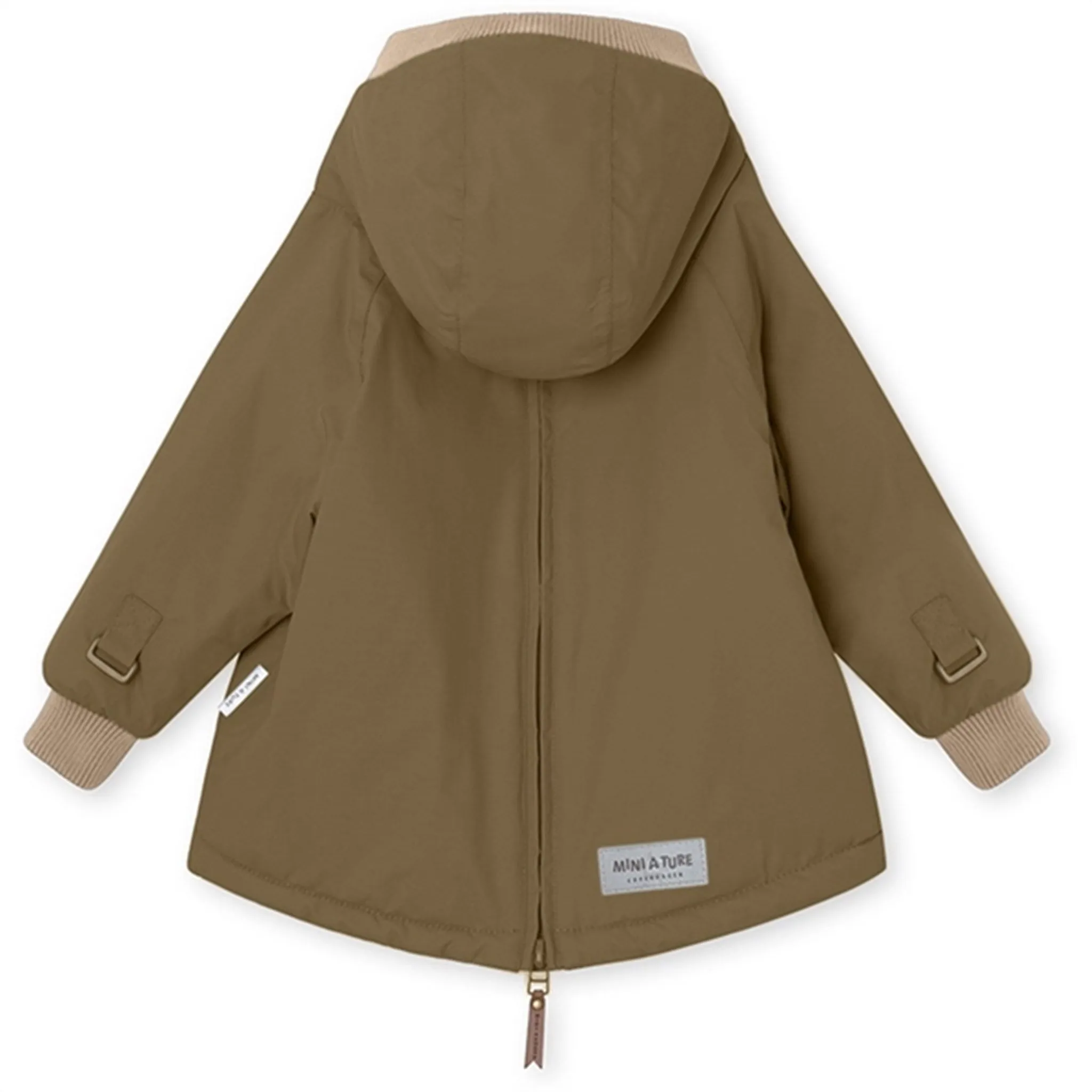 Ergonomic Shoulder Panels Demonstrate MINI A TURE Baby Wen Anorak Wood