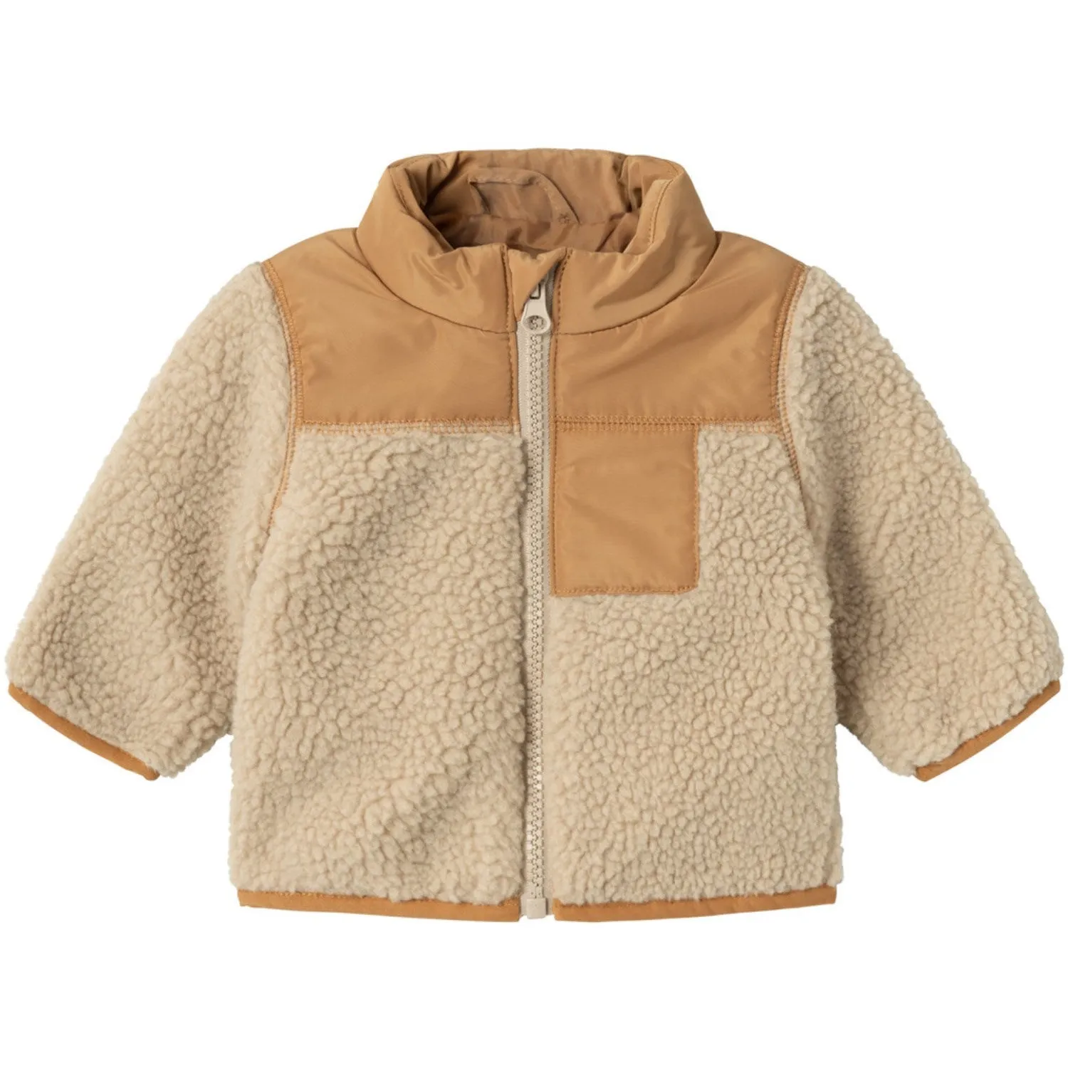 Name It Oxford Tan Mosie Teddy Jacket Layer Combo Weekender Style