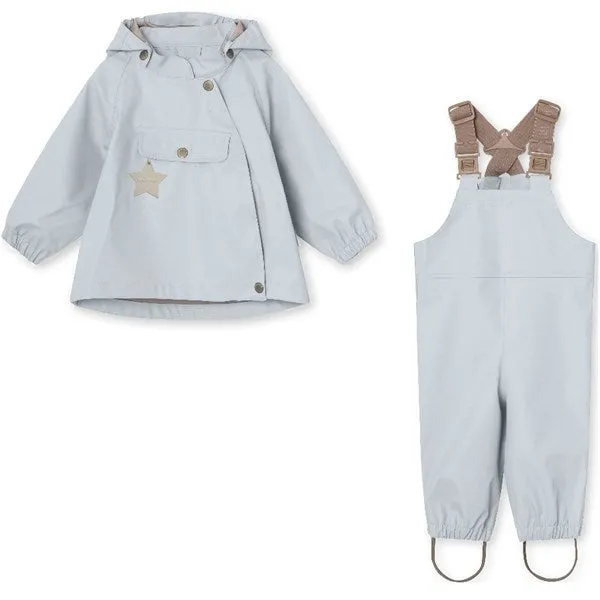 Timeless Gear Spring Rain Outfit MINI A TURE Wainis Regn set Pearl Blue