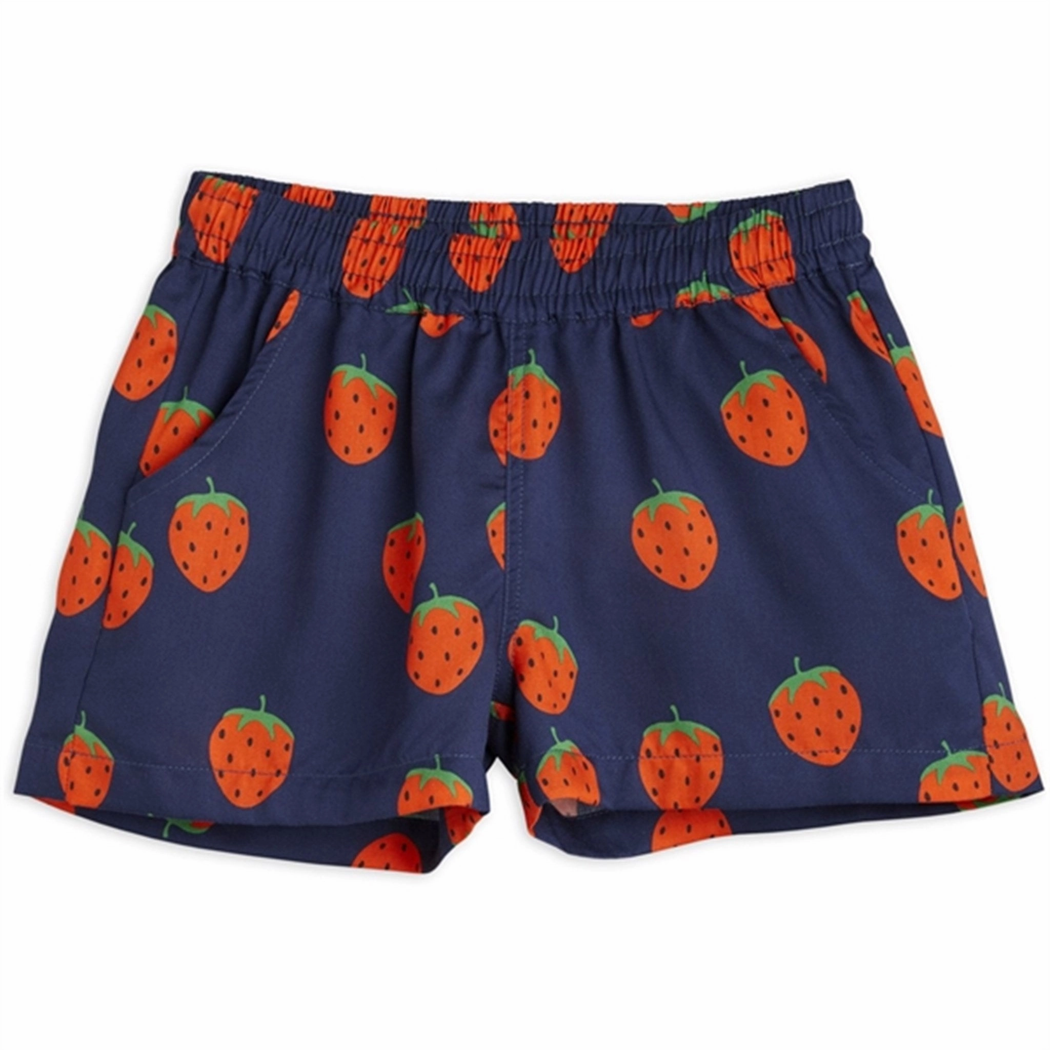 Mini Rodini Strawberries Aop Woven Shorts Blue Clean Mood Flexible Material