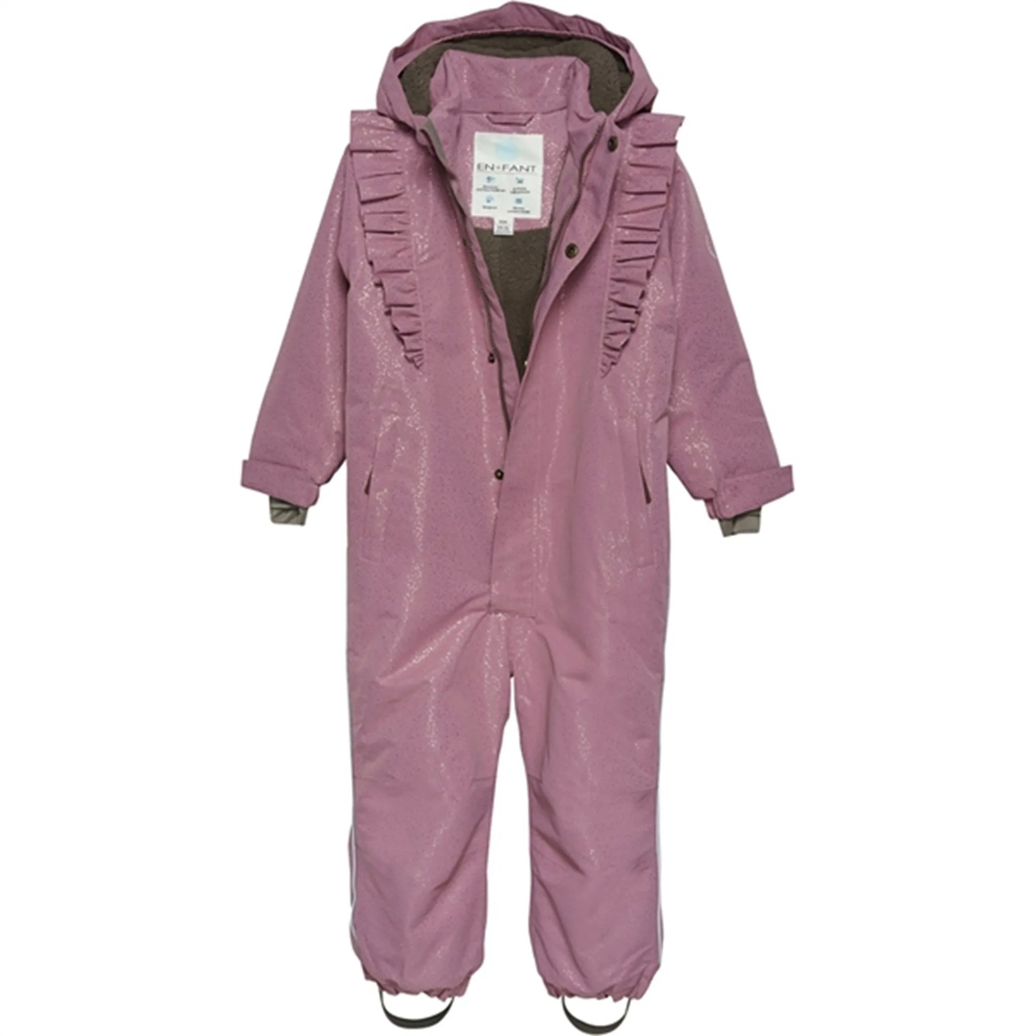 Layered-Look Dry-Clean-Only En Fant Snow Suit Glitter Mesa Rose