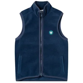 urban walks Wood Wood Eternal Blue Jed Zip Fleece Gilet