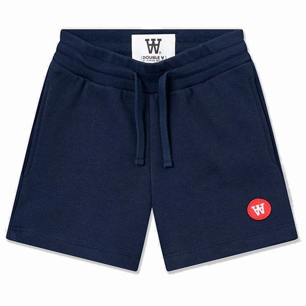 Wood Wood Navy Victor Kids Shorts Impact Absorbing Padding Teflon Coated Finish