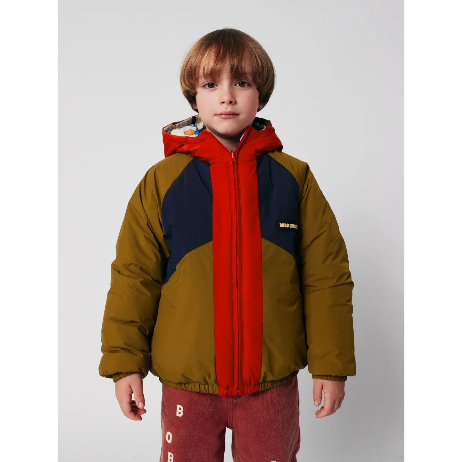 Fair-Trade Slit-Back Bobo Choses Offwhite Doggy Mate All Over Reversible Anorak