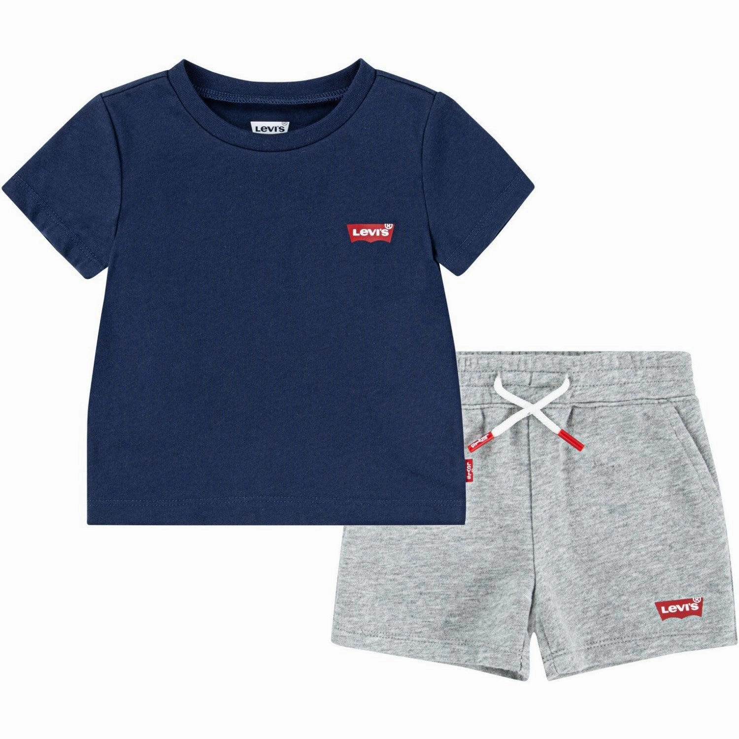 Levi's Dress Blues Lvb Batwing Tee & Knit Shorts Set Simple Comfort