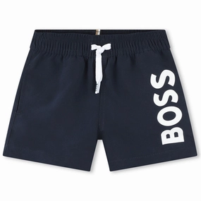 Moisture Wicking Lining Hugo Boss Navy Swim Shorts