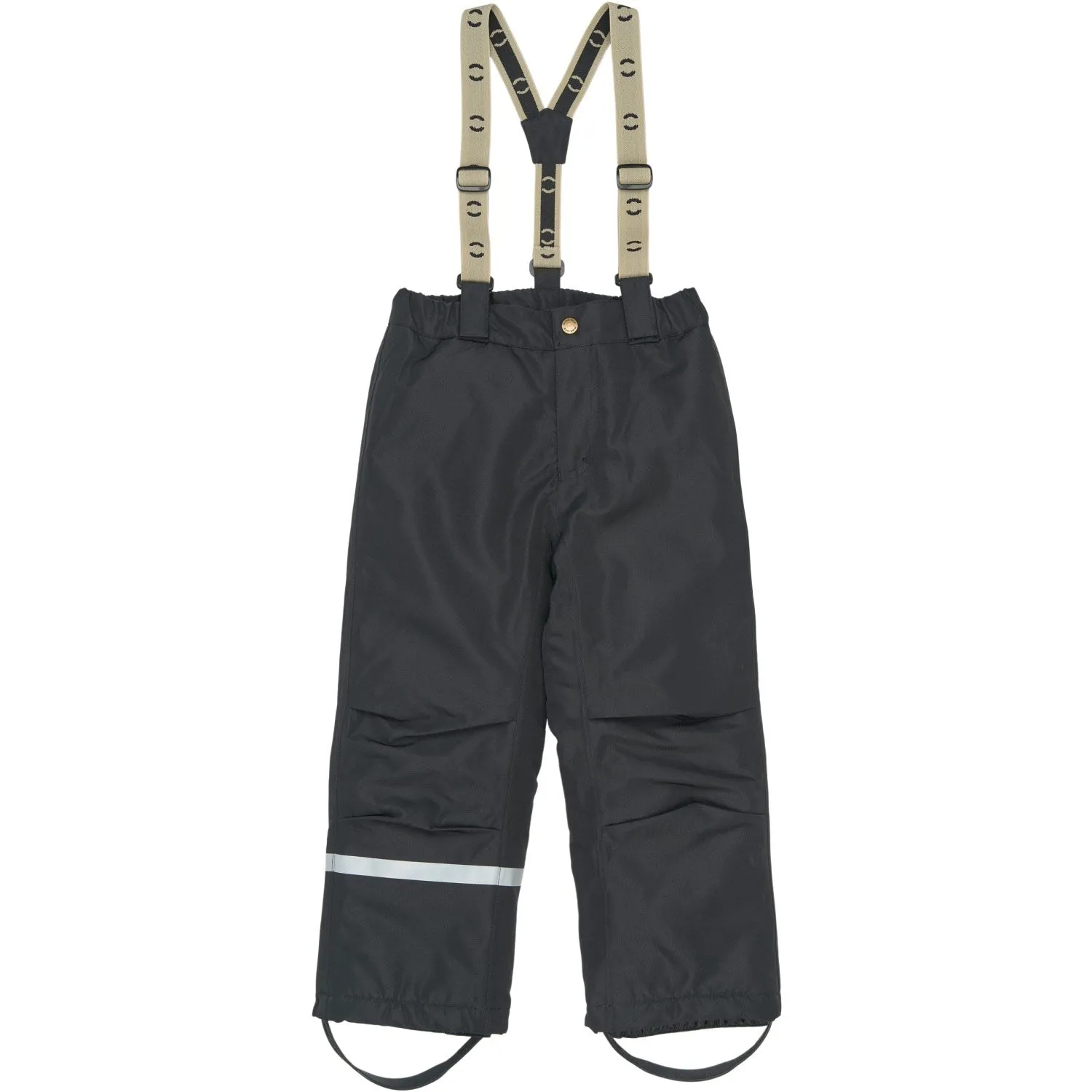 Mikk-Line Black Uni Snow Pant Solid City Vibe Flexible Knee Articulation