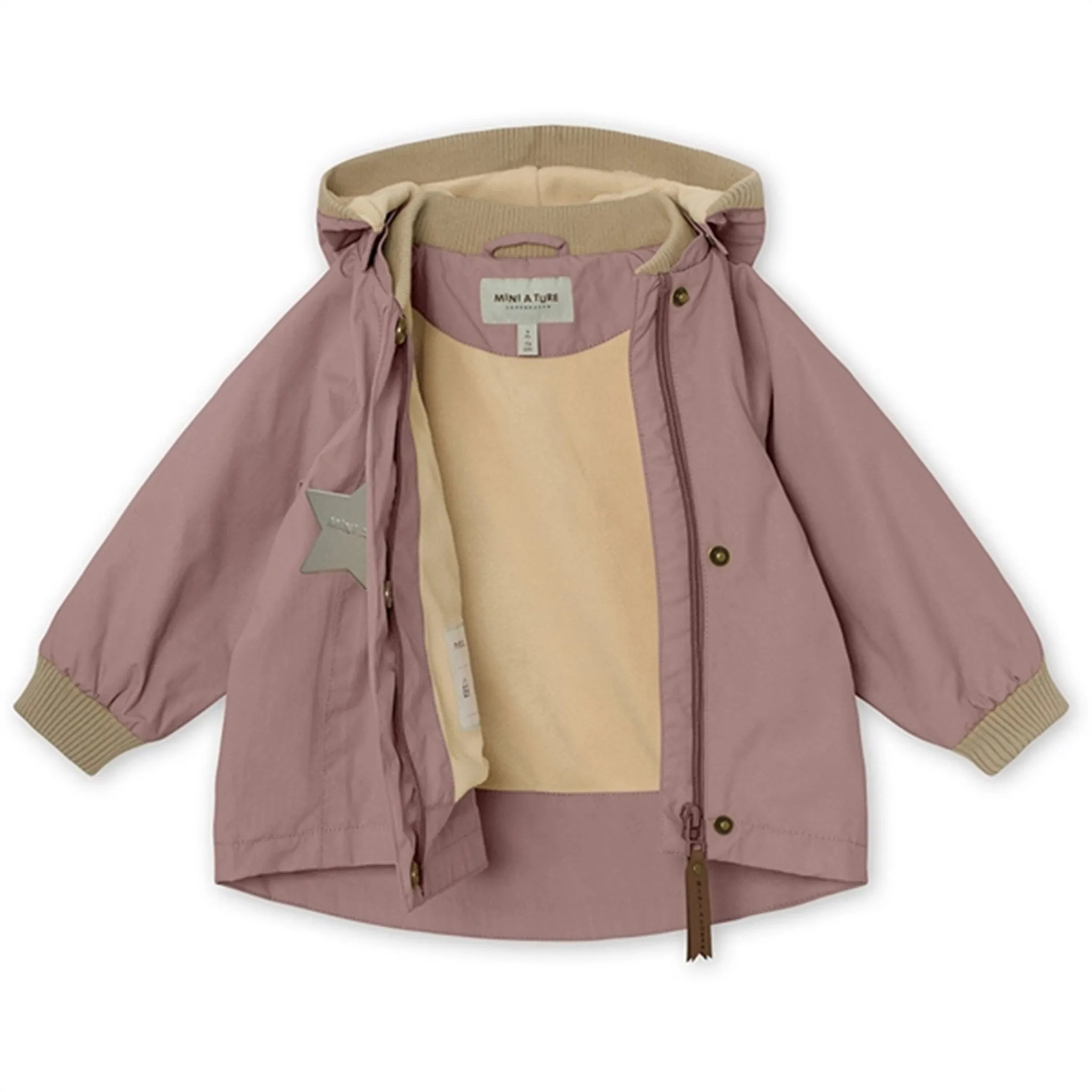 Warm and Cozy MINI A TURE Wai Spring Jacket w/Fleece Lining Pale Woodrose