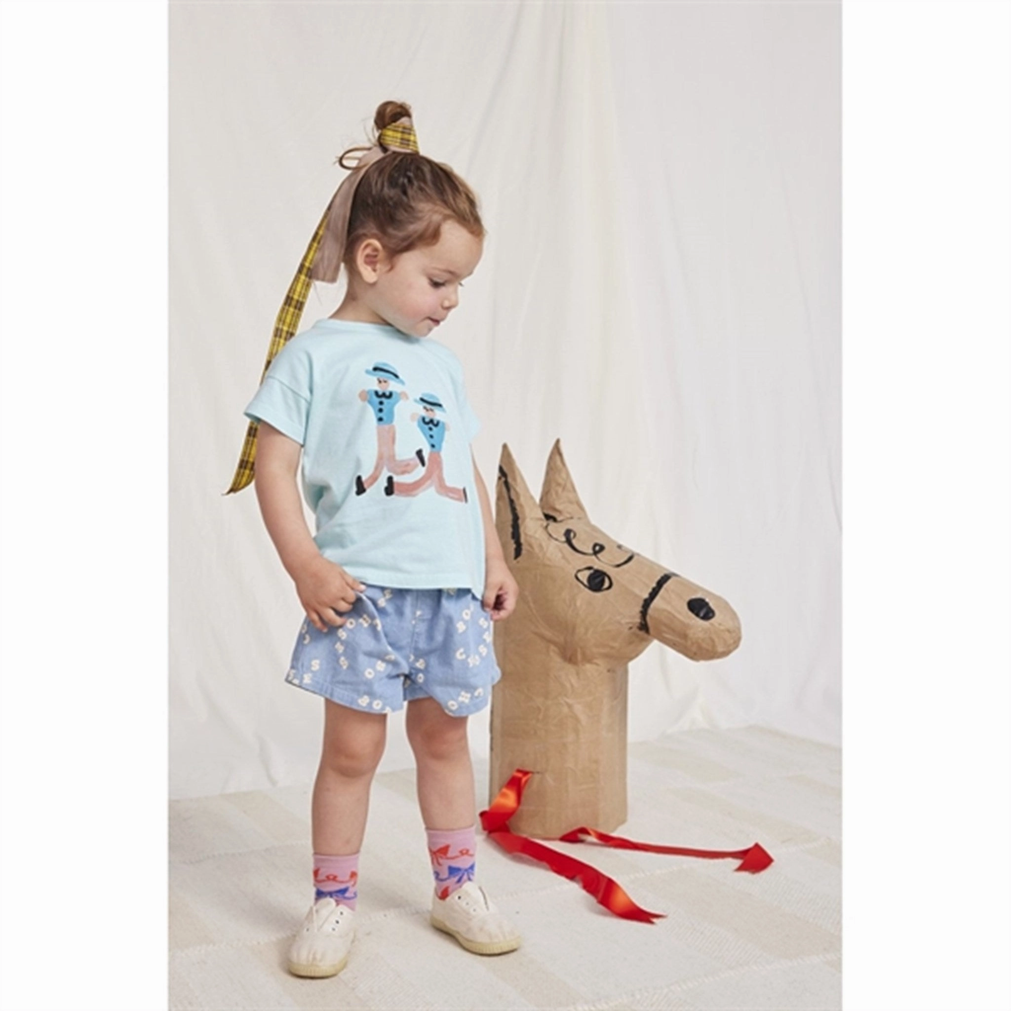 Easy Wear gym kit Bobo Choses Baby Bobo Choses Circle Denim Bermuda Shorts Denim Short Light Blue