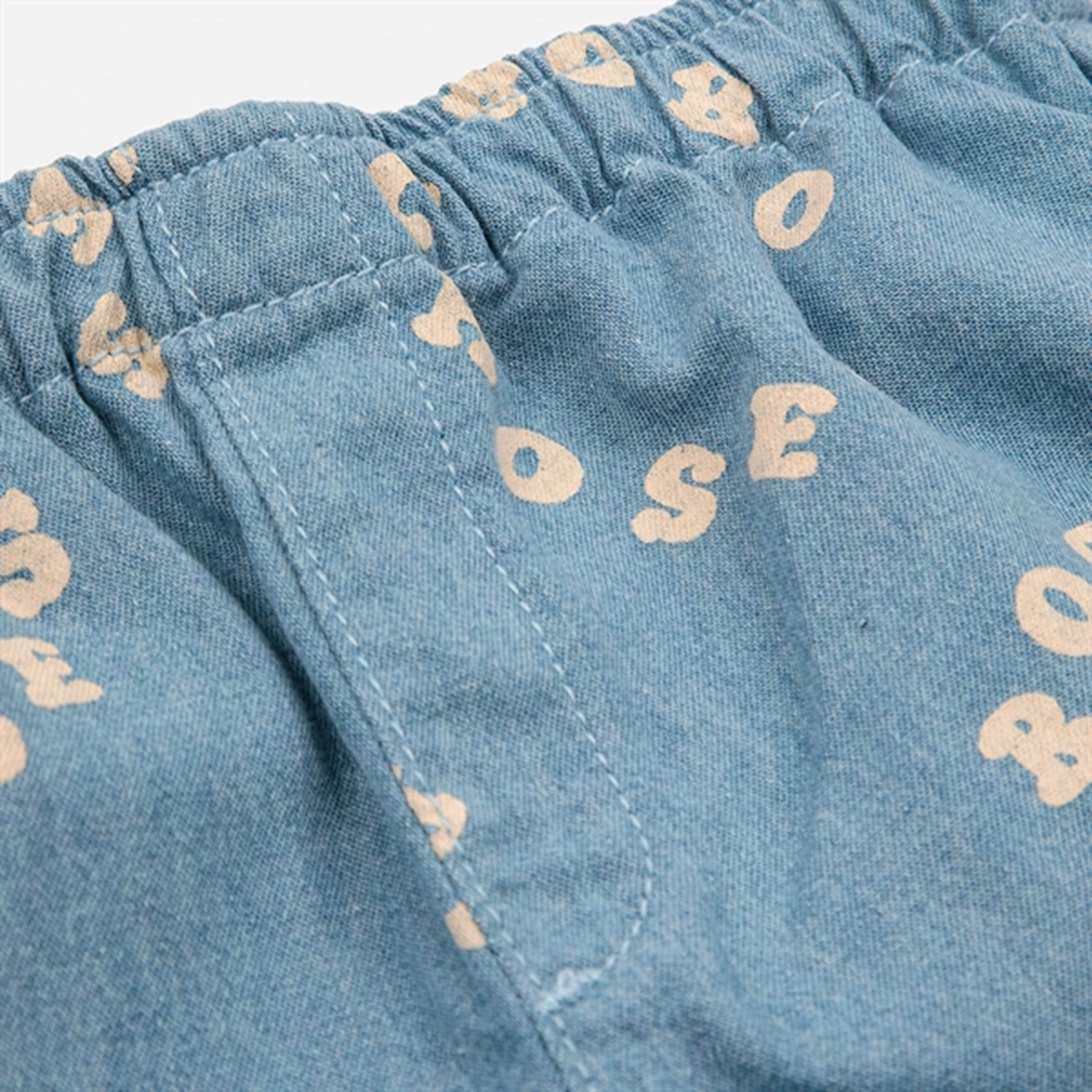 Bobo Choses Baby Bobo Choses Circle Denim Bermuda Shorts Denim Short Light Blue Outdoor Apparel Fun Design