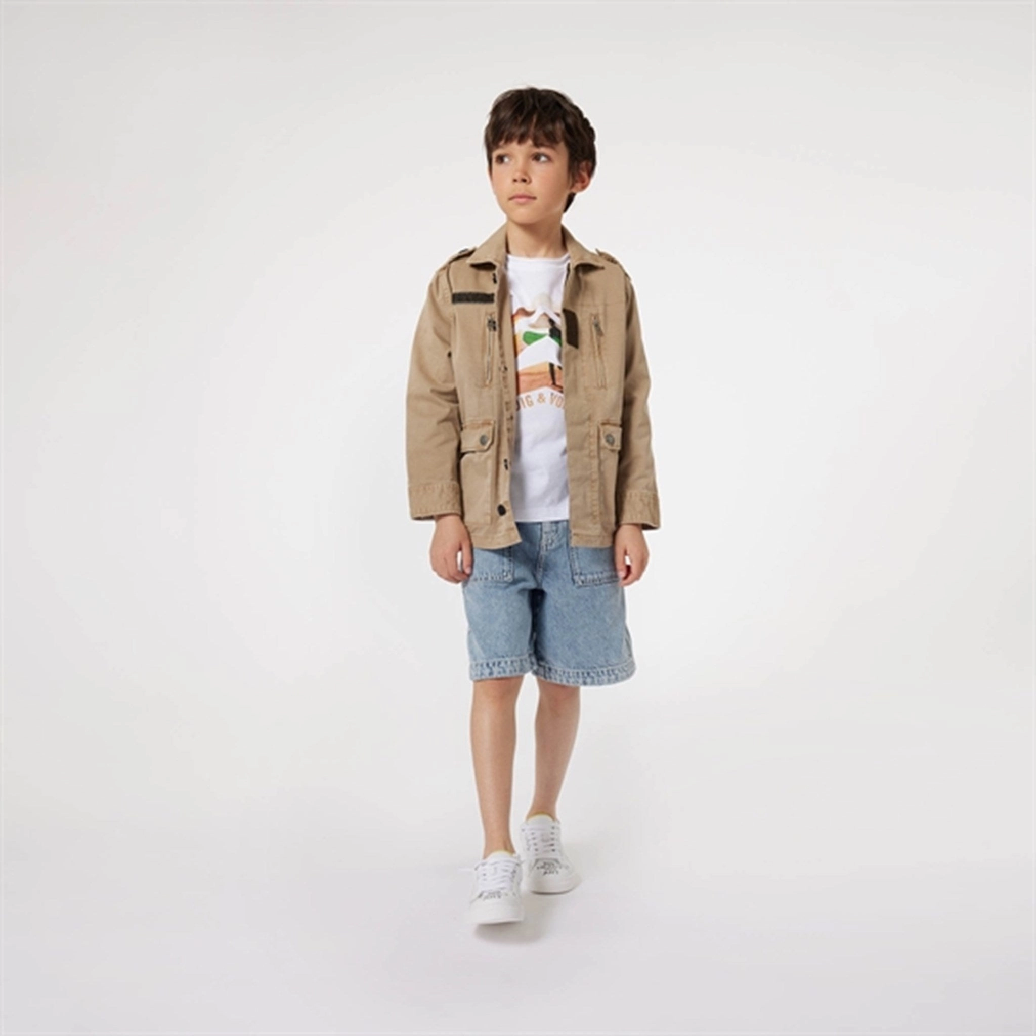 Compression Fit Zadig & Voltaire Bleach Bermuda Shorts