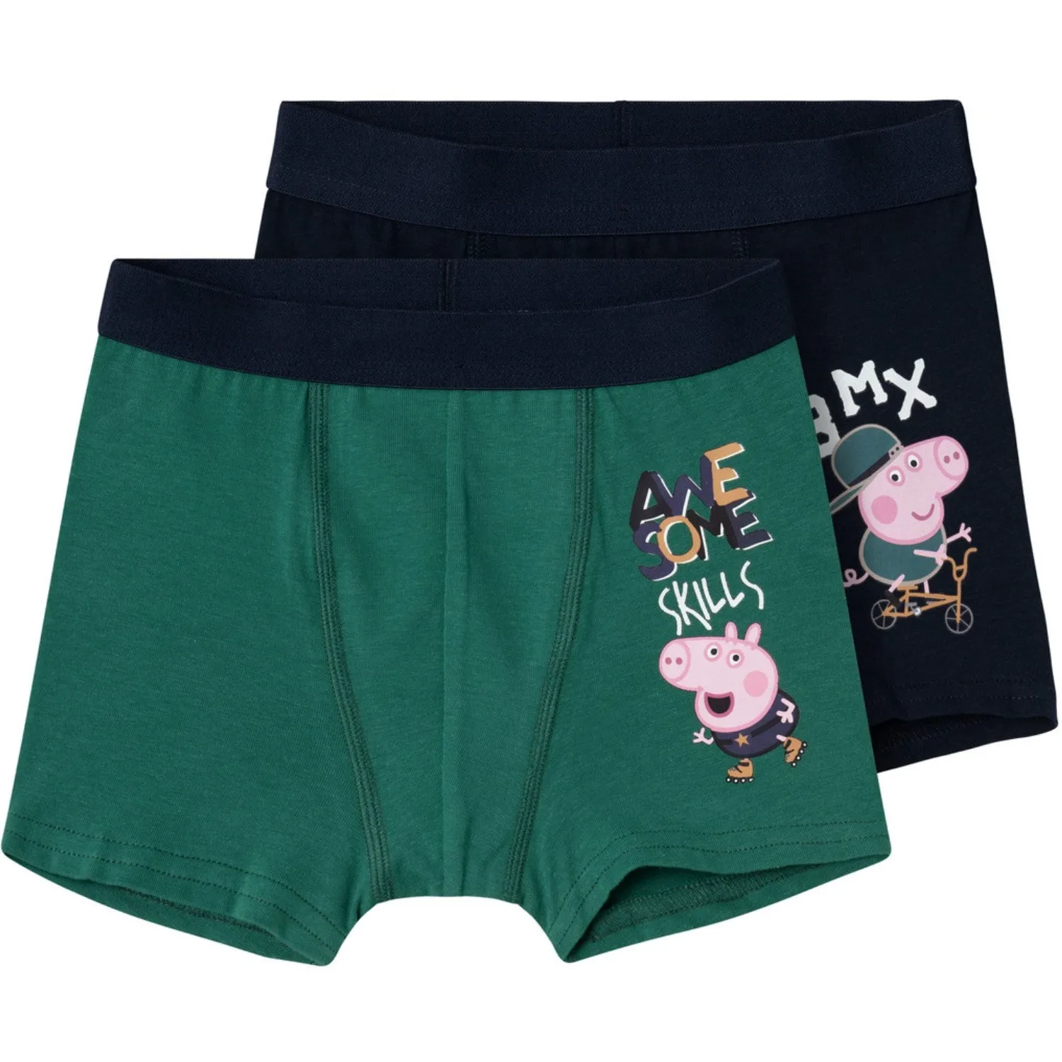 Active Fit Name It Dark Sapphire Jetsu Peppa Pig 2-pack Boxer Shorts