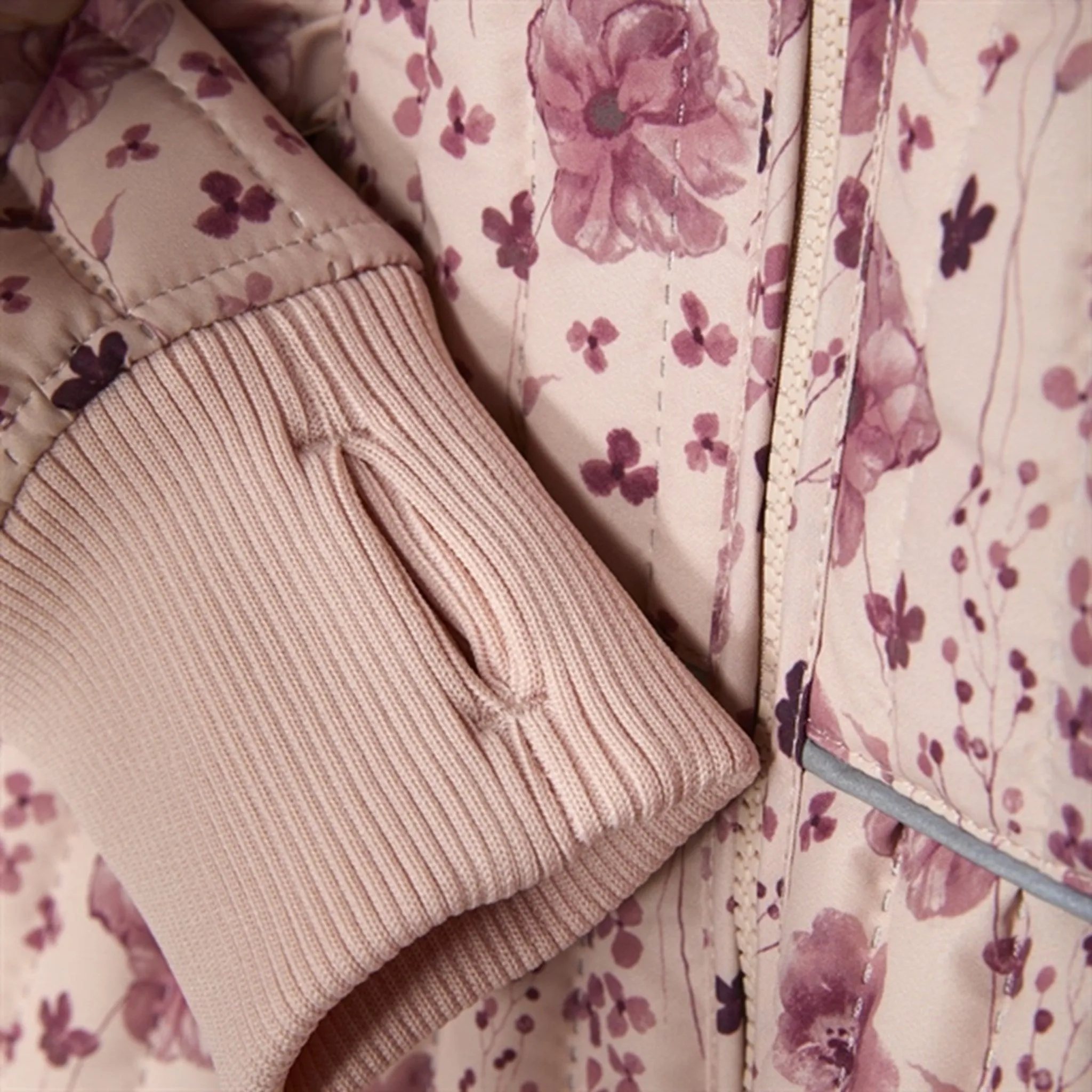 Hand-Wash Ribbed-Texture En Fant Thermo Set AOP Rose Dust